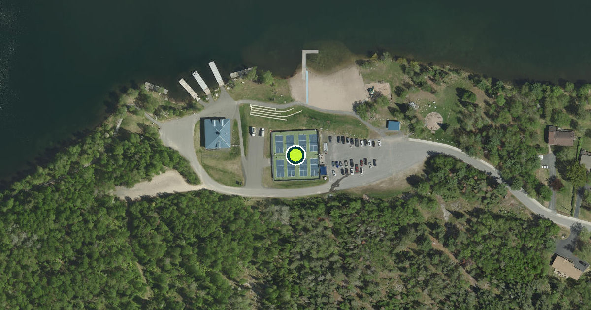 Satellite view of Kenora Pickleball Courts
