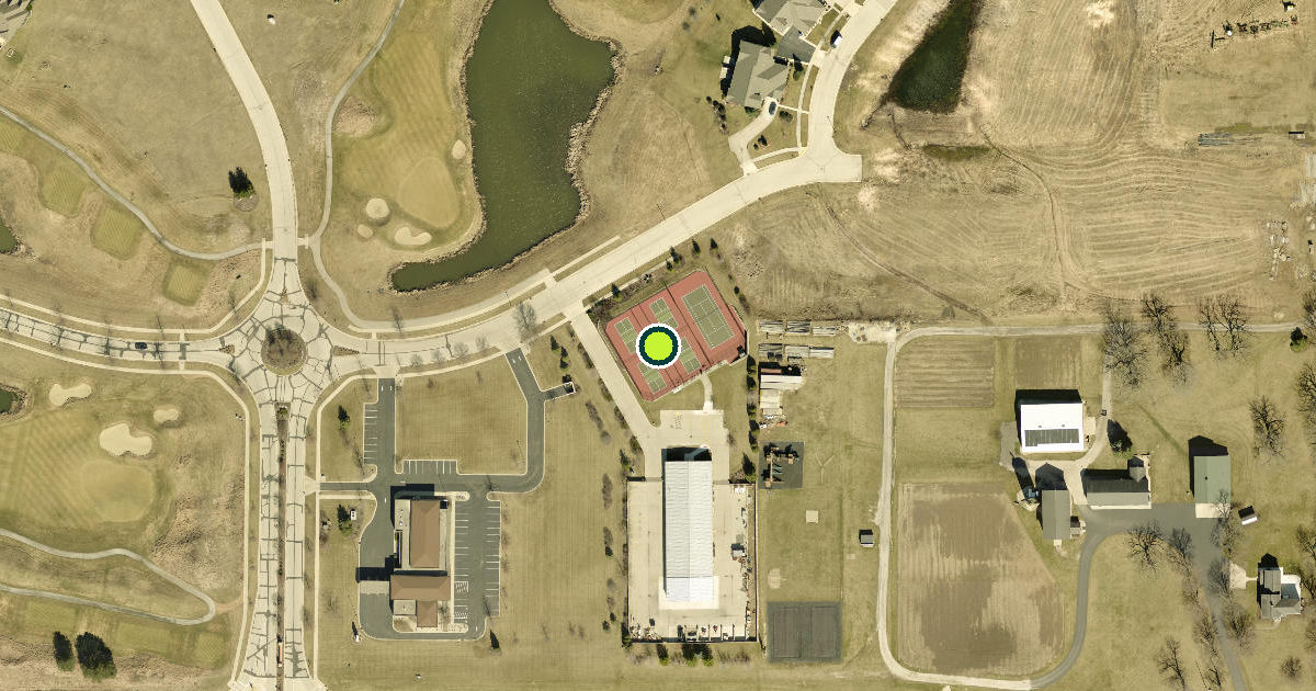 Satellite view of Kenosha Pickleball Courts