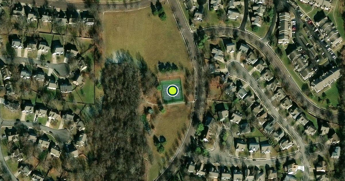 Satellite view of Kensington Park Tennis Courts