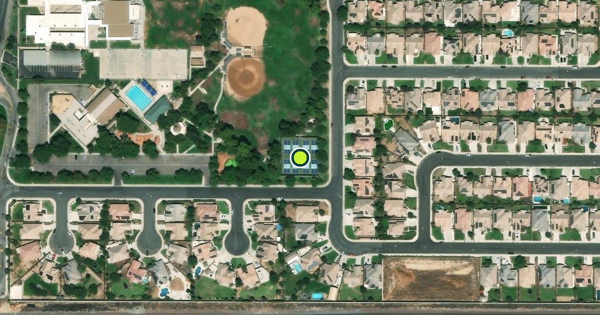 Satellite view of Kern County Pickleball Courts