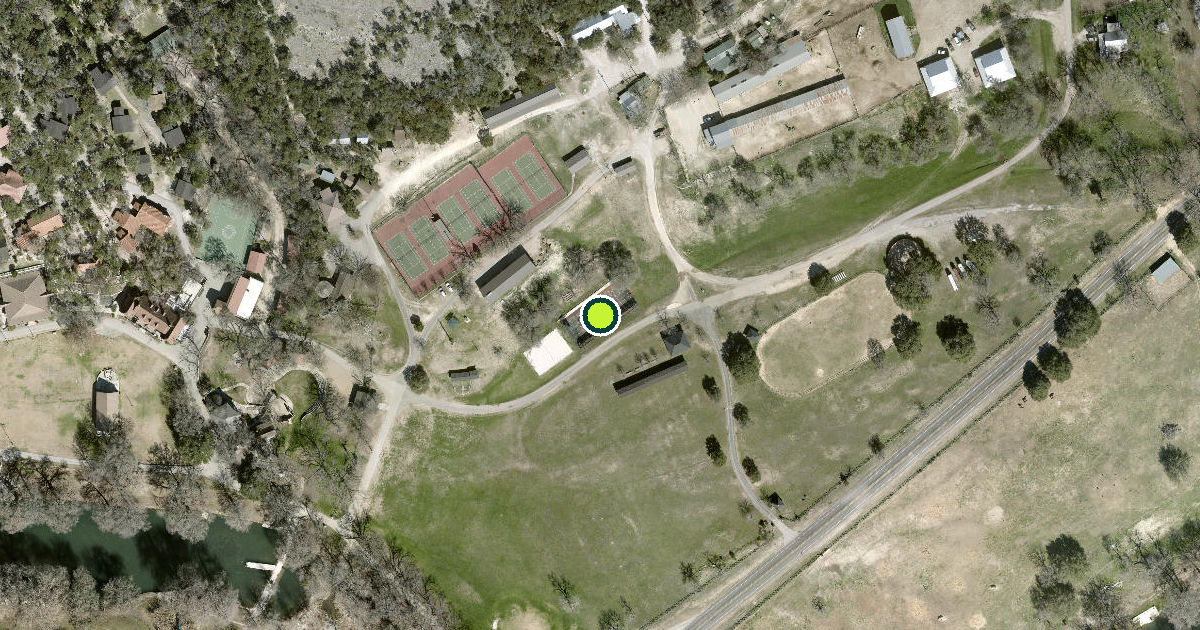 Satellite view of Kerr County Pickleball Courts