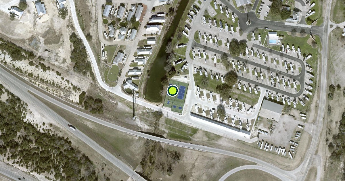 Satellite view of Kerr County Pickleball Courts