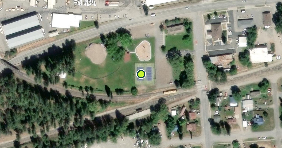 Satellite view of Kettle Falls Pickleball Courts