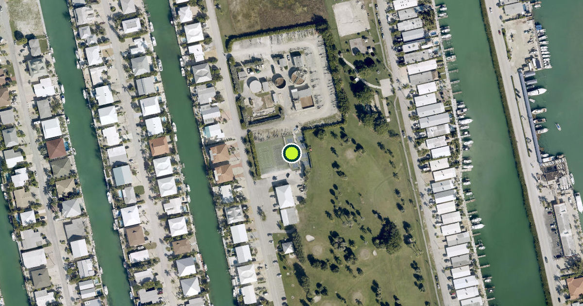Satellite view of Key Colony Beach Pickleball Courts