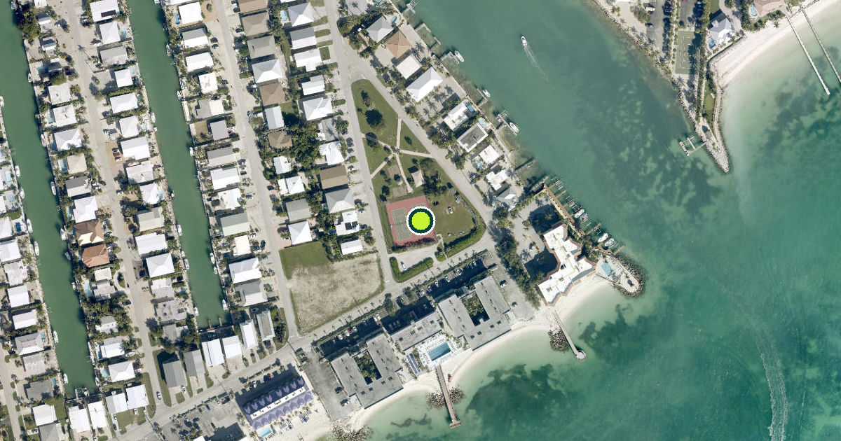 Satellite view of Key Colony Beach Pickleball Courts