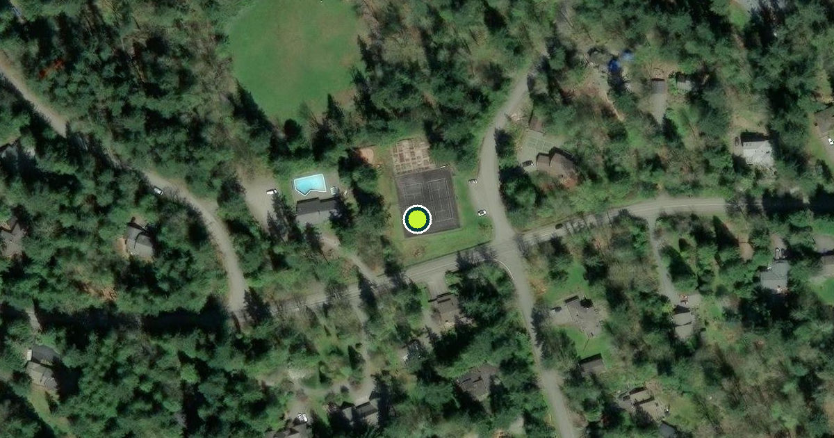 Satellite view of King County Pickleball Courts