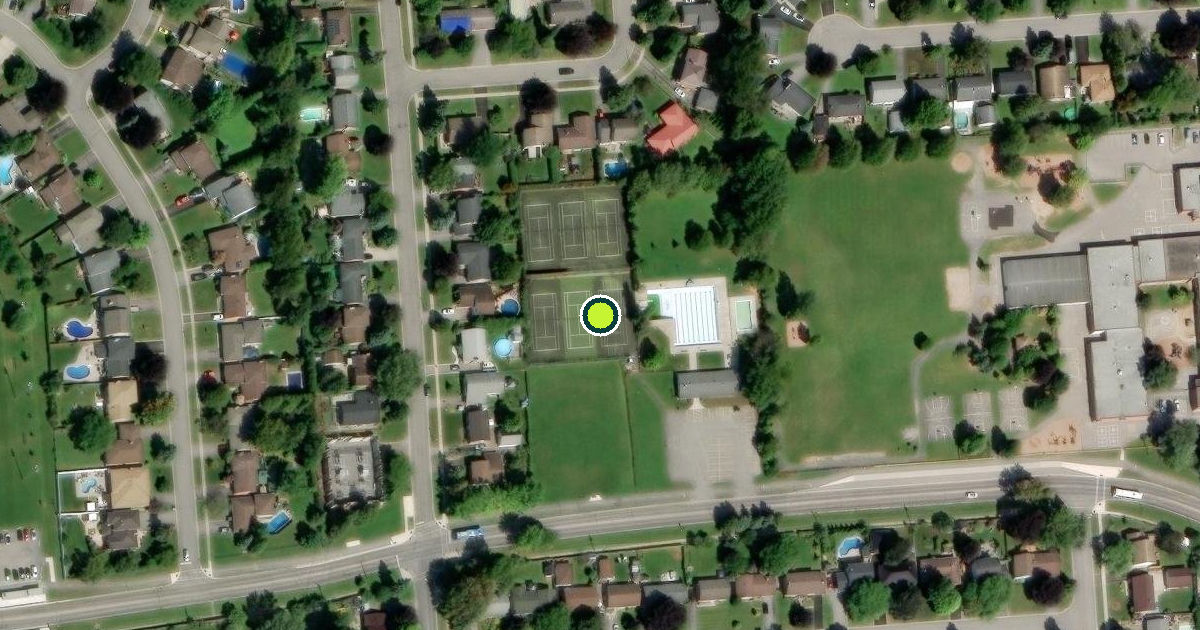 Satellite view of Kingston Pickleball Courts