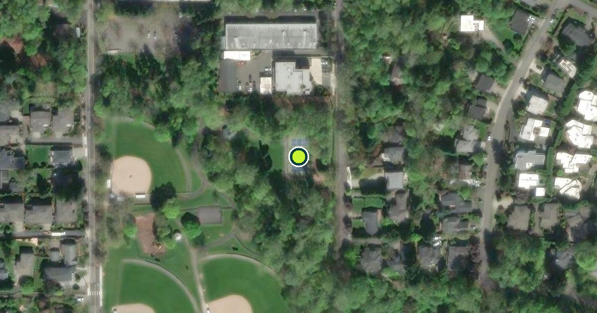 Satellite view of Kirkland Pickleball Courts