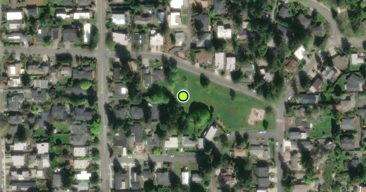 Satellite view of Kirkland Pickleball Courts