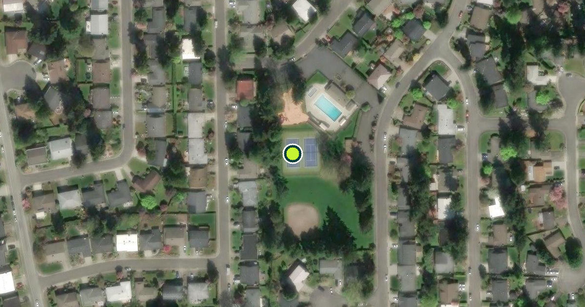 Satellite view of Kirkland Pickleball Courts