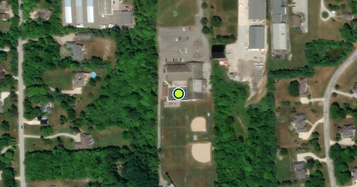 Satellite view of Kirtland Pickleball Courts