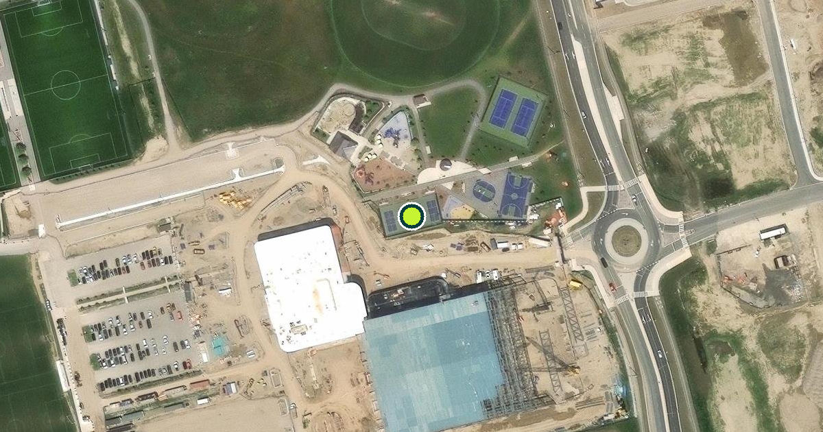Satellite view of Kitchener Pickleball Courts