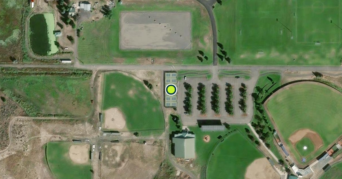Satellite view of Klamath Falls Pickleball Courts