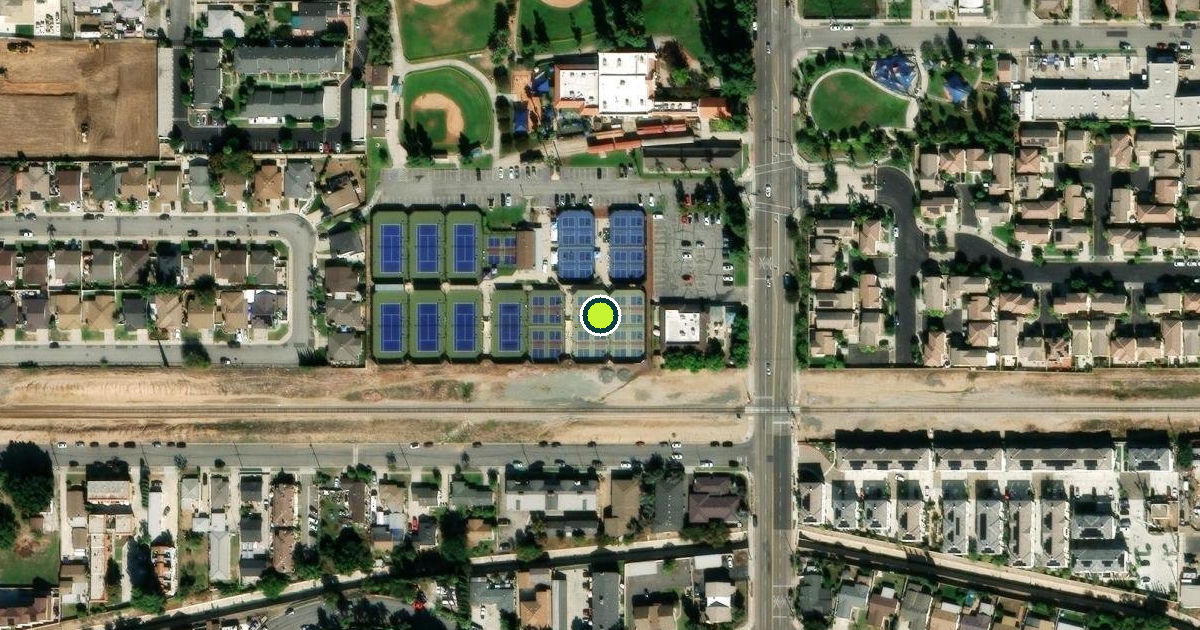 Satellite view of La Habra Pickleball Courts