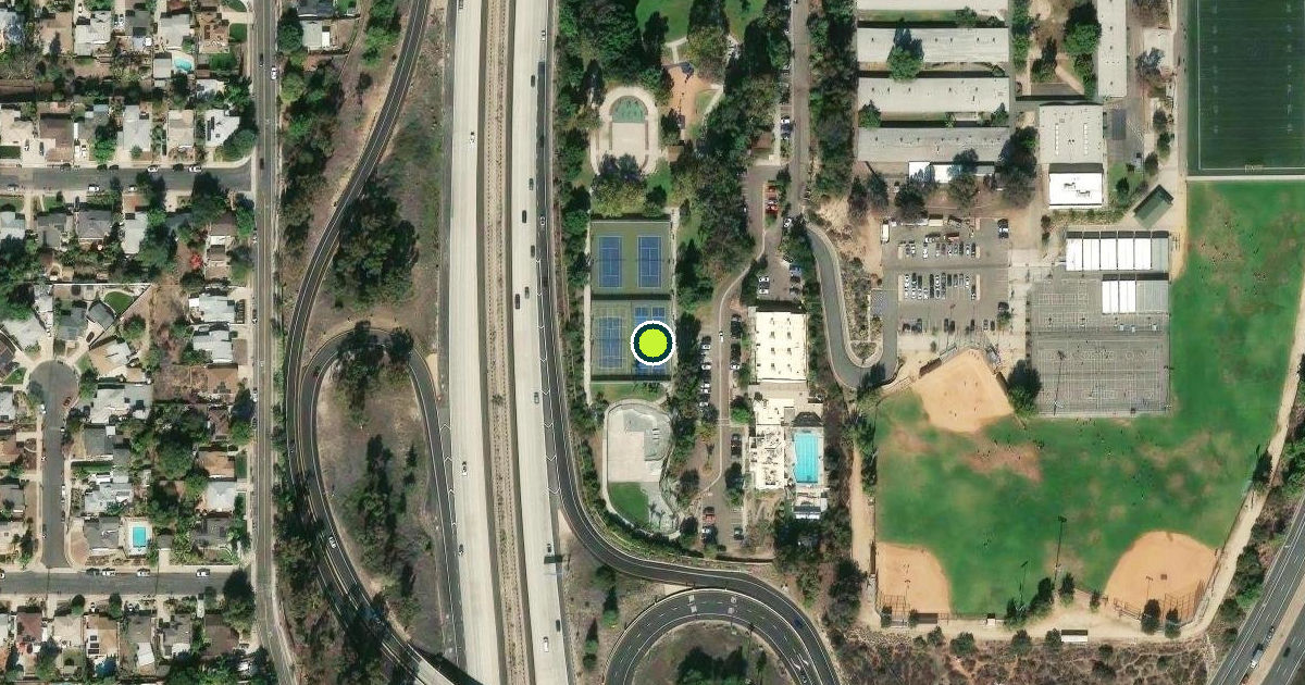 Satellite view of La Mesa Pickleball Courts