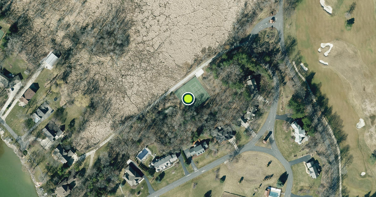 Satellite view of Lac La Belle Pickleball Courts