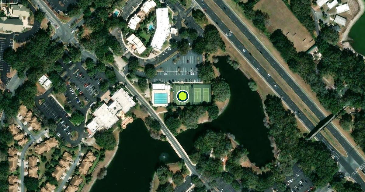 Satellite view of Lady Lake Pickleball Courts