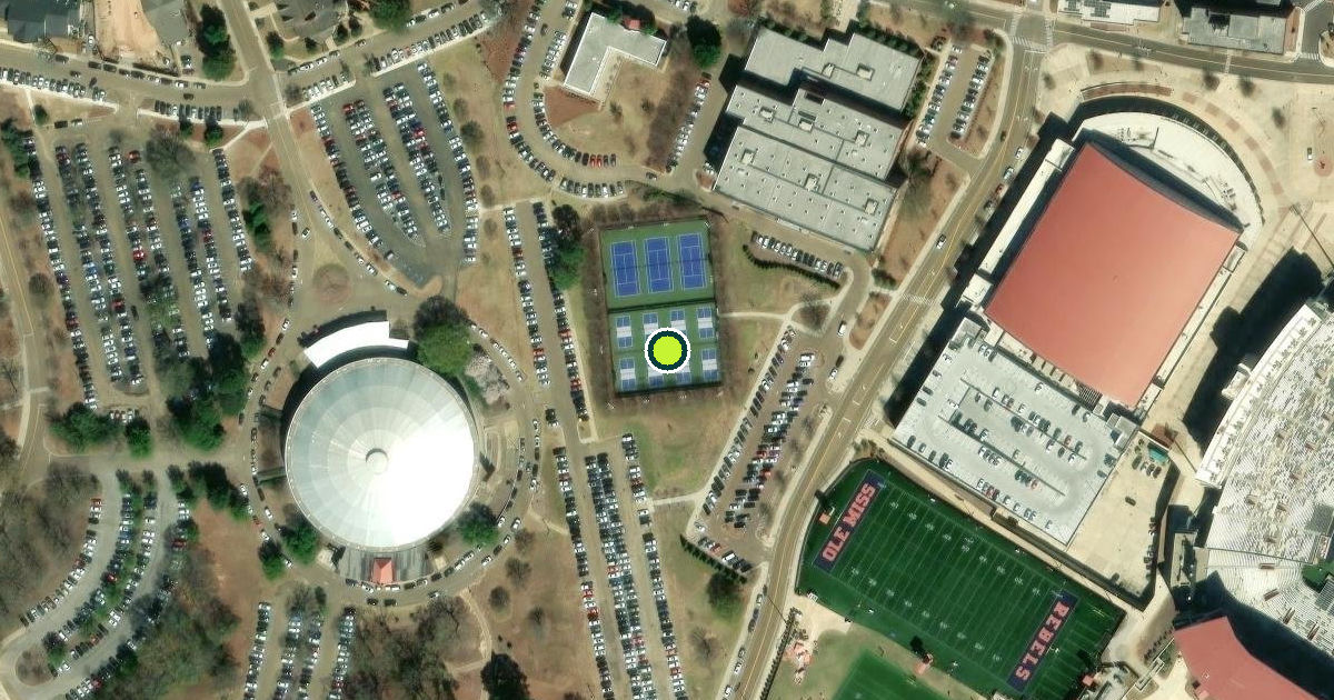 Satellite view of Lafayette County Pickleball Courts