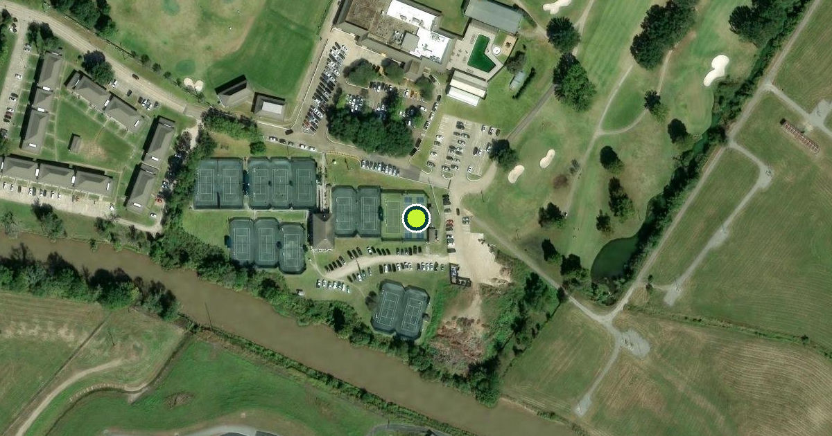 Satellite view of Lafayette Parish Pickleball Courts