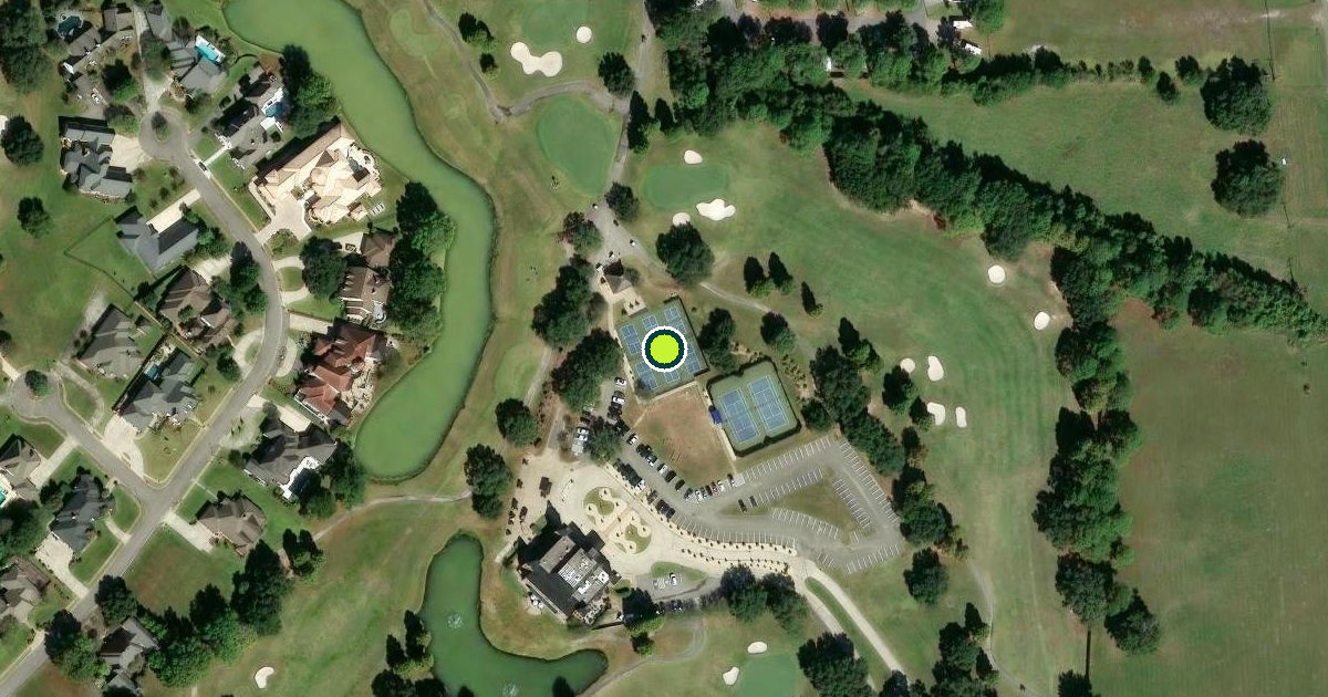 Satellite view of Lafayette Parish Pickleball Courts
