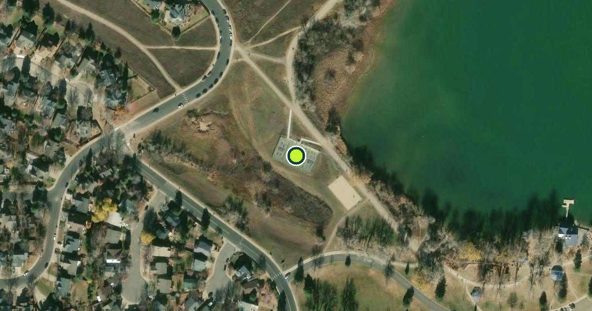 Satellite view of Lafayette Pickleball Courts