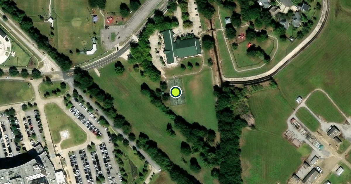 Satellite view of Lafayette Pickleball Courts