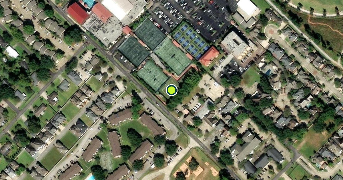 Satellite view of Lafayette Pickleball Courts