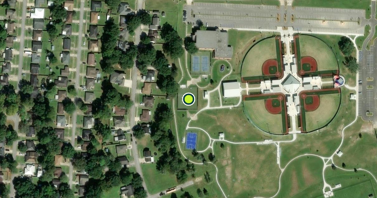Satellite view of Lafayette Pickleball Courts