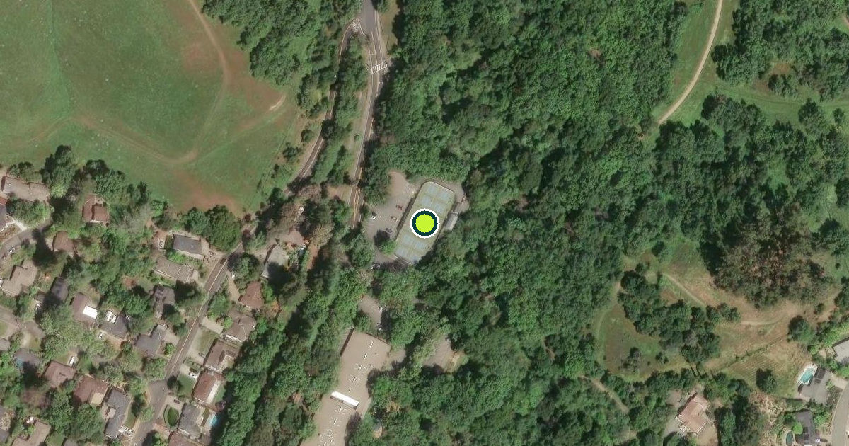 Satellite view of Lafayette Pickleball Courts
