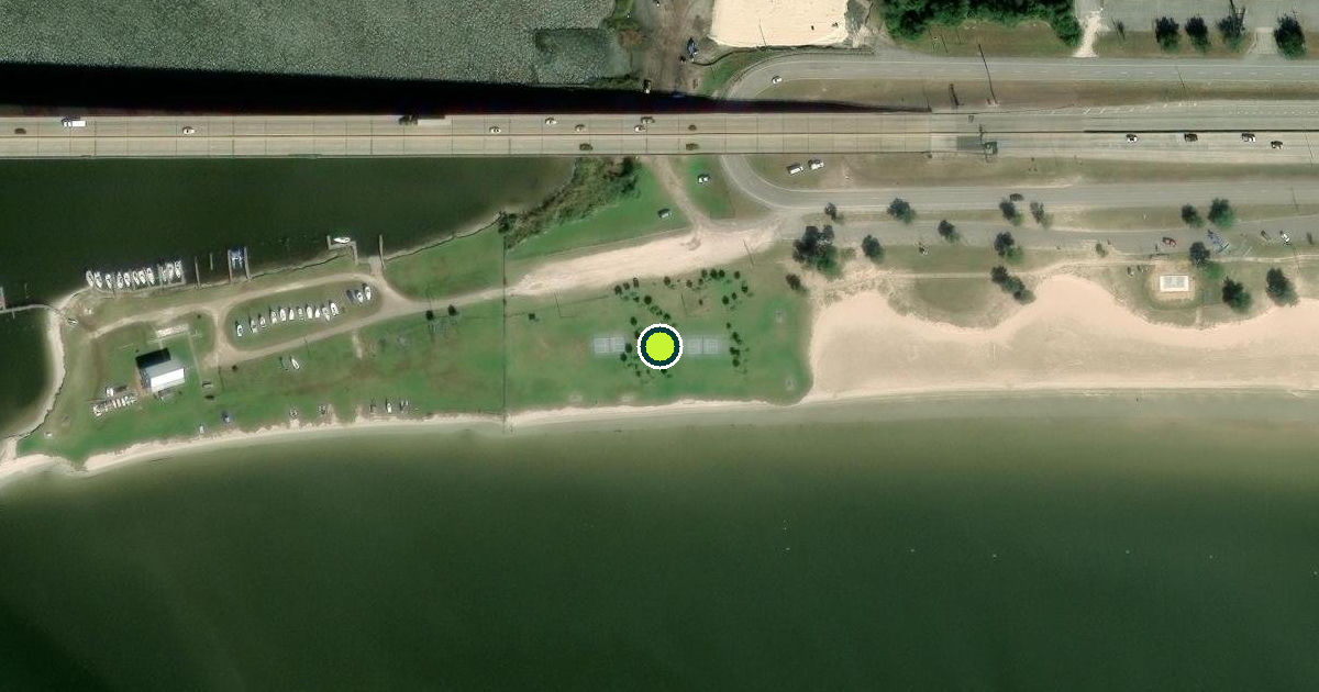 Satellite view of Lake Charles Pickleball Courts