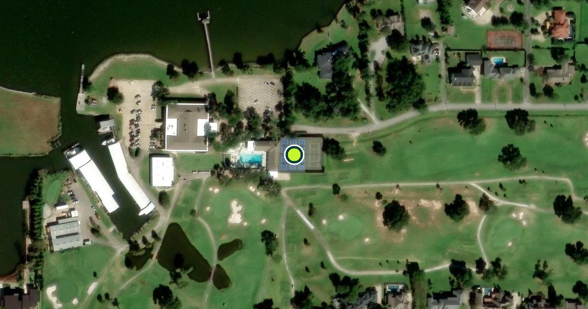 Satellite view of Lake Charles Pickleball Courts