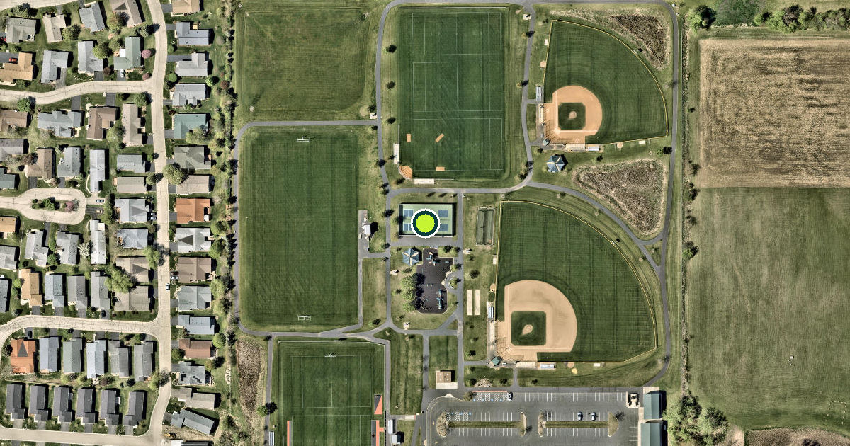 Satellite view of Lake County Pickleball Courts