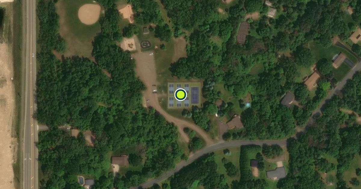 Satellite view of Lake Elmo Pickleball Courts
