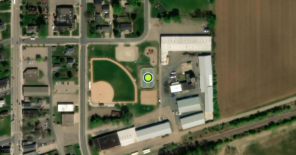 Satellite view of Lake Elmo Pickleball Courts