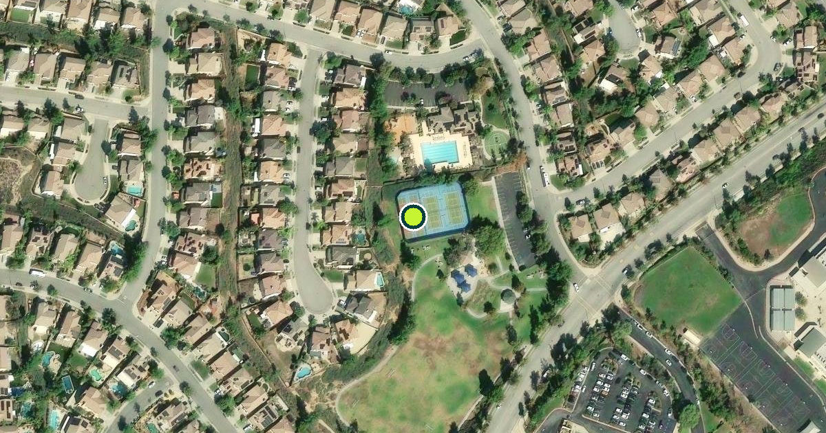 Satellite view of Lake Elsinore Pickleball Courts