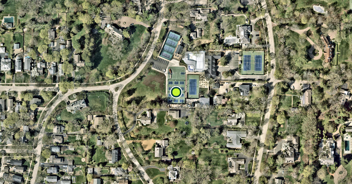 Satellite view of Lake Forest Pickleball Courts