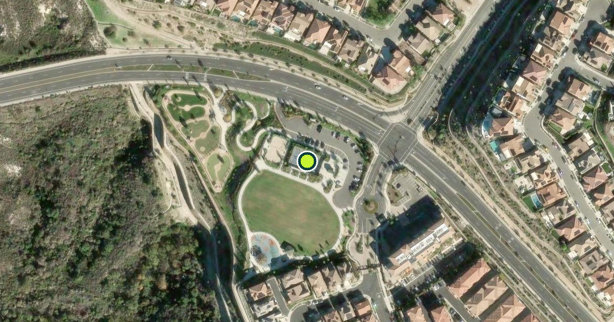 Satellite view of Lake Forest Pickleball Courts