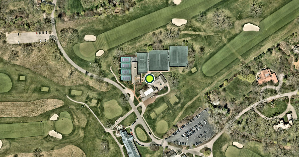 Satellite view of Lake Forest Pickleball Courts