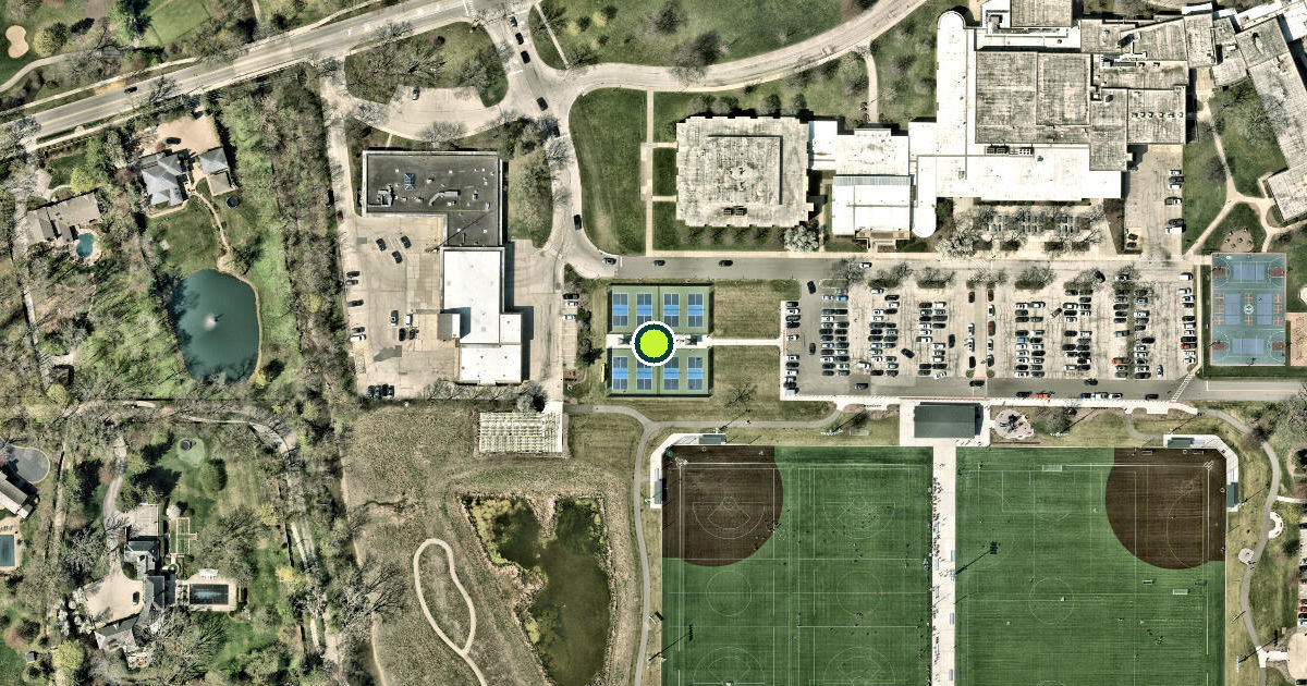 Satellite view of Lake Forest Pickleball Courts