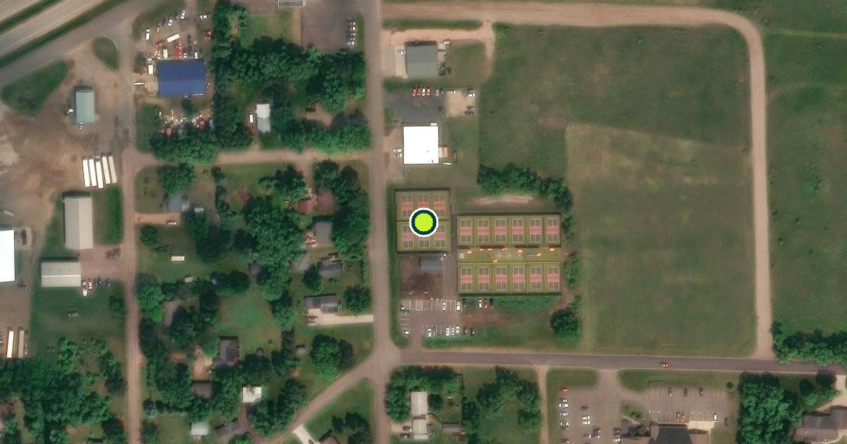 Satellite view of Lake Hallie Pickleball Courts
