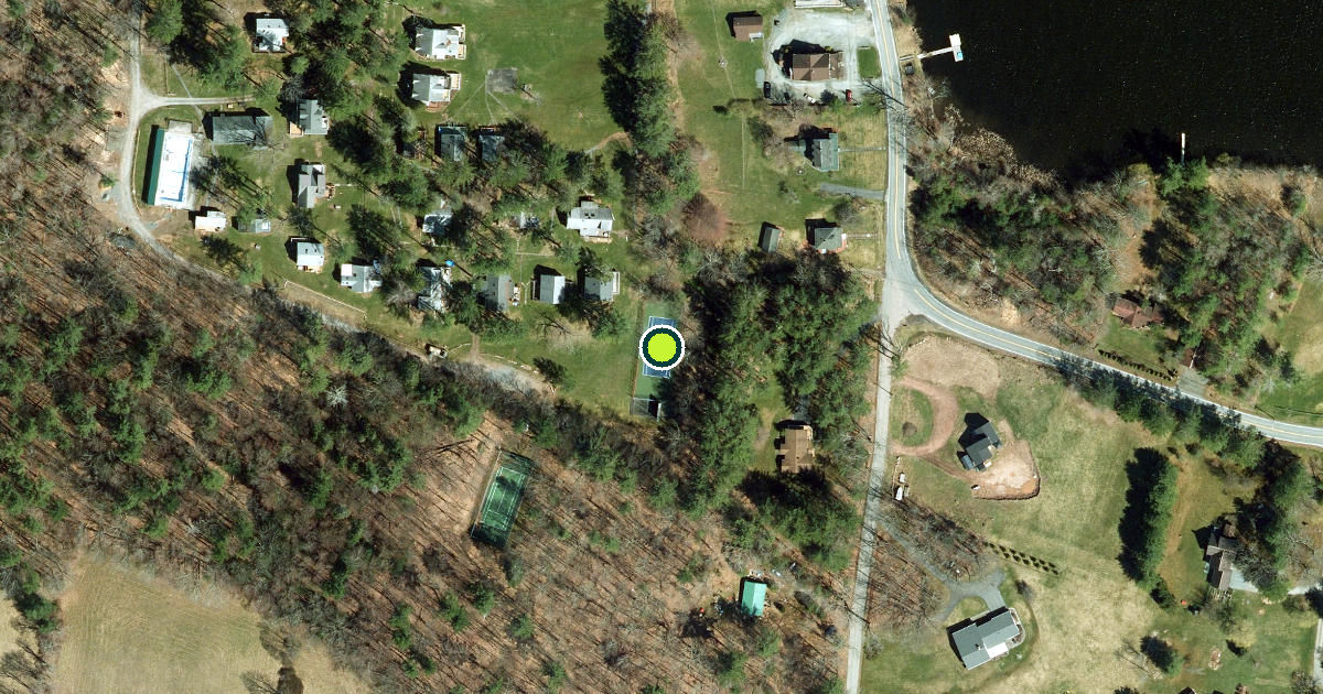Satellite view of Lake Huntington Pickleball Courts