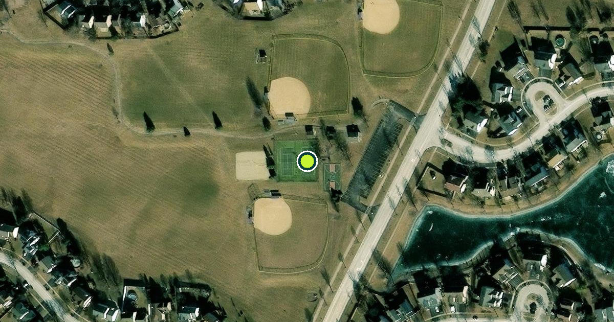 Satellite view of Lake in the Hills Pickleball Courts