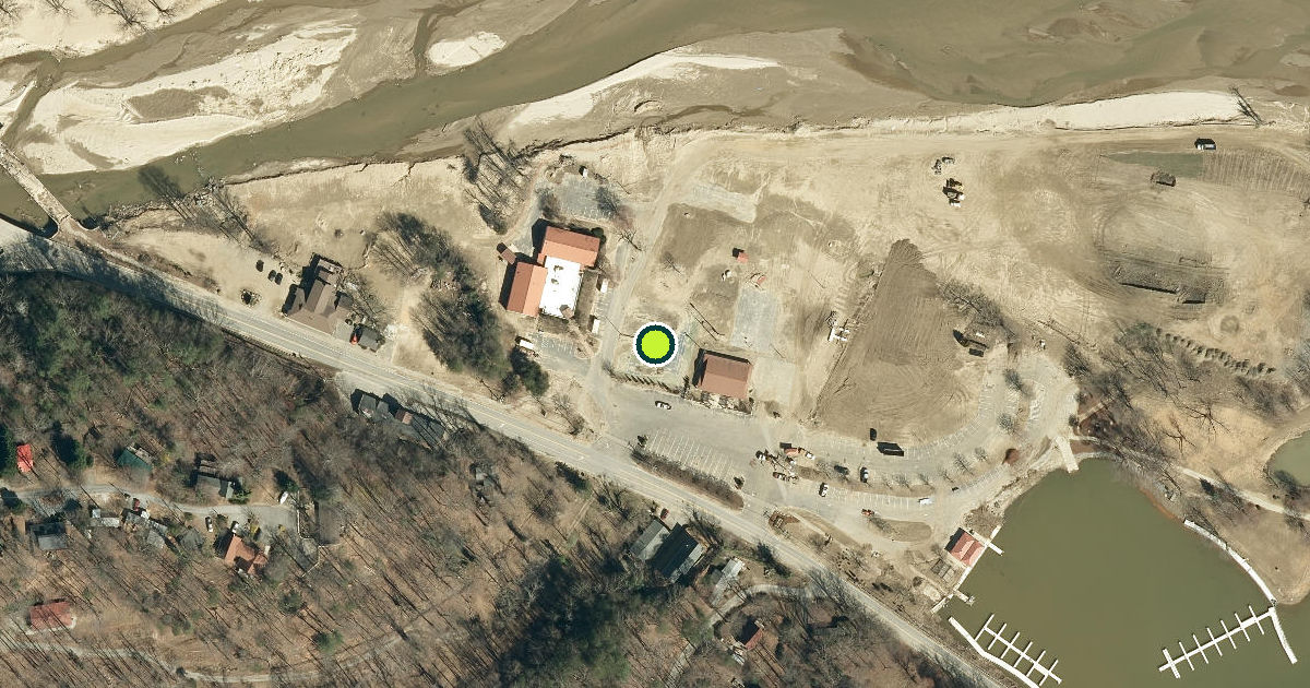 Satellite view of Lake Lure Pickleball Courts