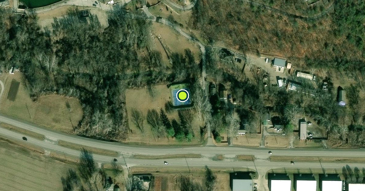 Satellite view of Lake of the Forest Tennis Courts