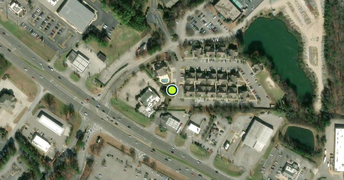 Satellite view of Lake Purdy Pickleball Courts