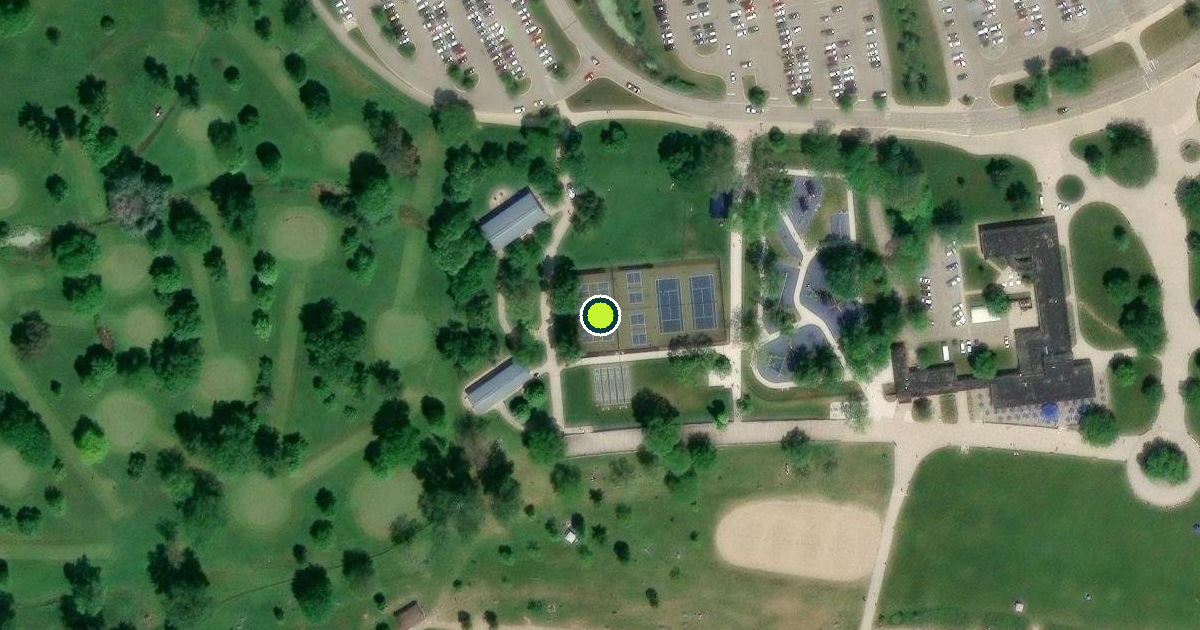 Satellite view of Lake Saint Clair Metropark Pickleball Courts