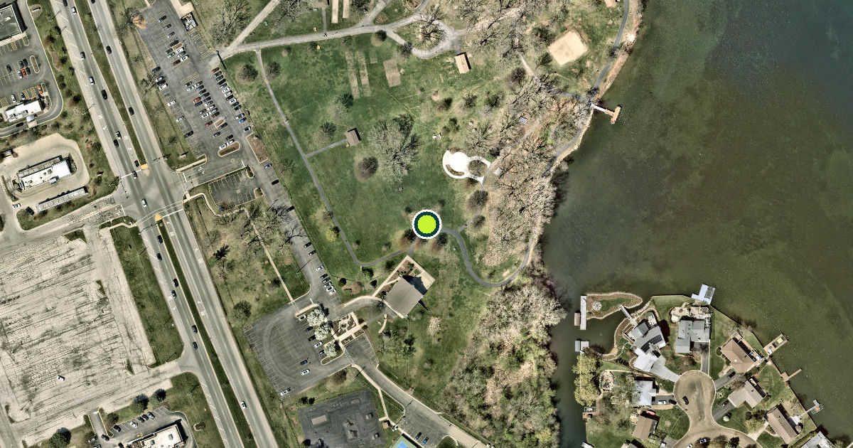 Satellite view of Lake Zurich Pickleball Courts