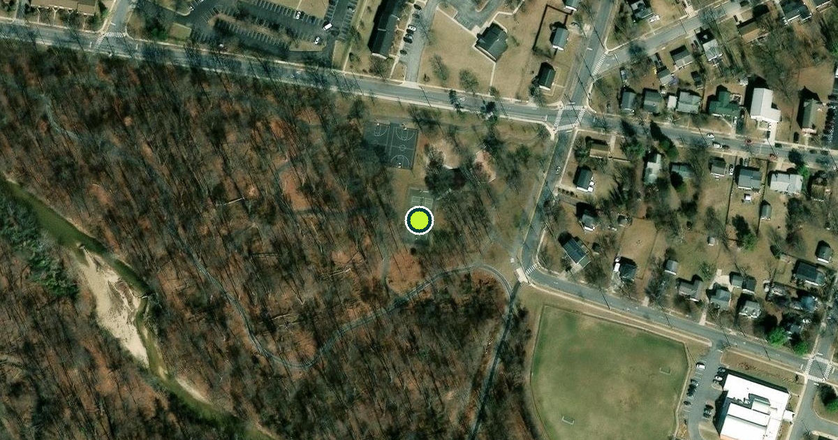 Satellite view of Lakeland Park Pickleball Courts
