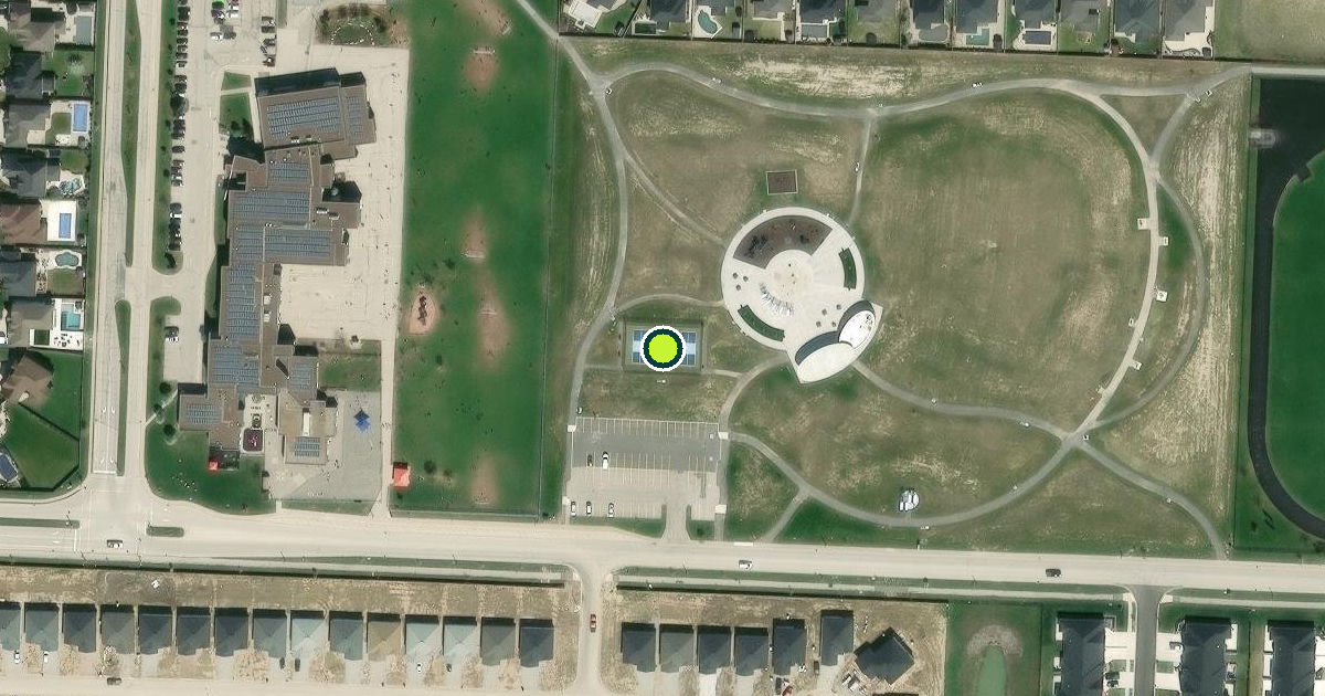 Satellite view of Lakeshore Pickleball Courts