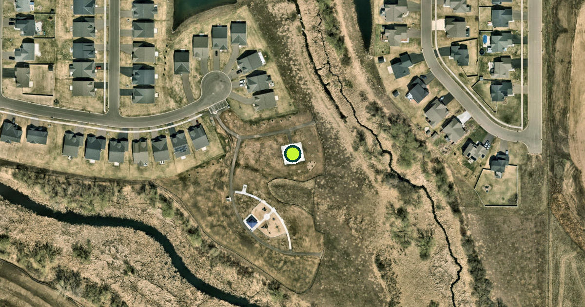Satellite view of Lakeville Pickleball Courts